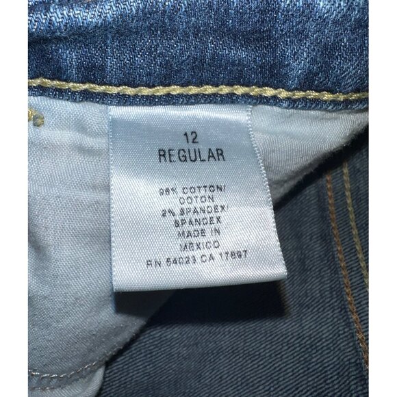 The Flirt Regular Fit Jeans Size 12 Blue Denim Cotton Spandex Womens Pants - Picture 4 of 5
